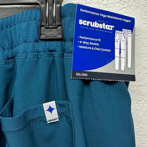 NWT! Scrubstar Women’s Sz 3XL Scrub Set V-Neck Collared Top Jogger Style Pant - Picture 6 of 17